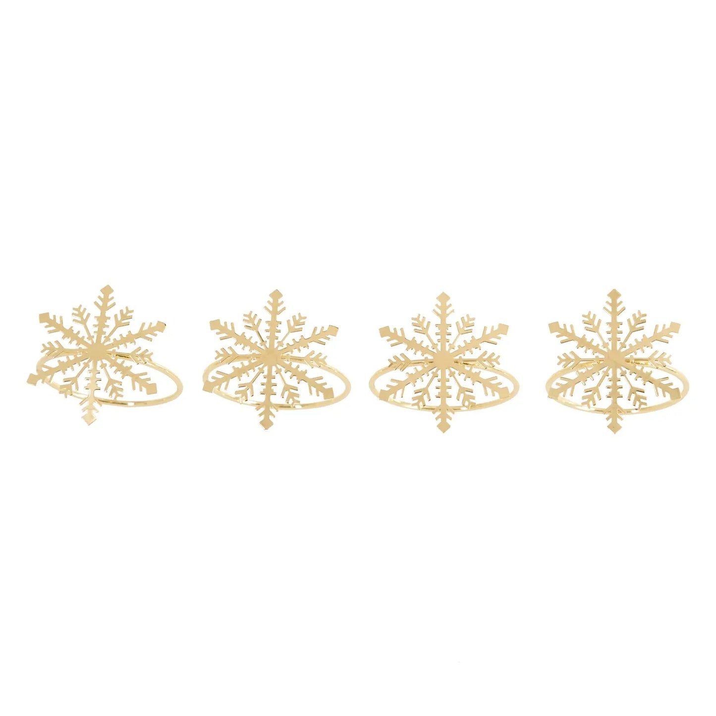 Bread and Butter Napkin Rings - Snowflake - - 4 Pack - Myzenhome