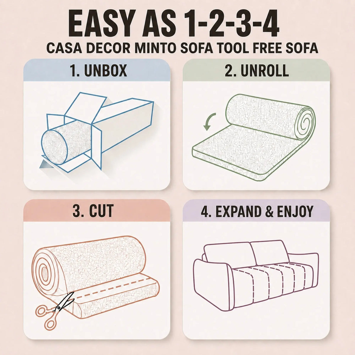 Casa Decor Minto Tool Free Sofa Myzenhome