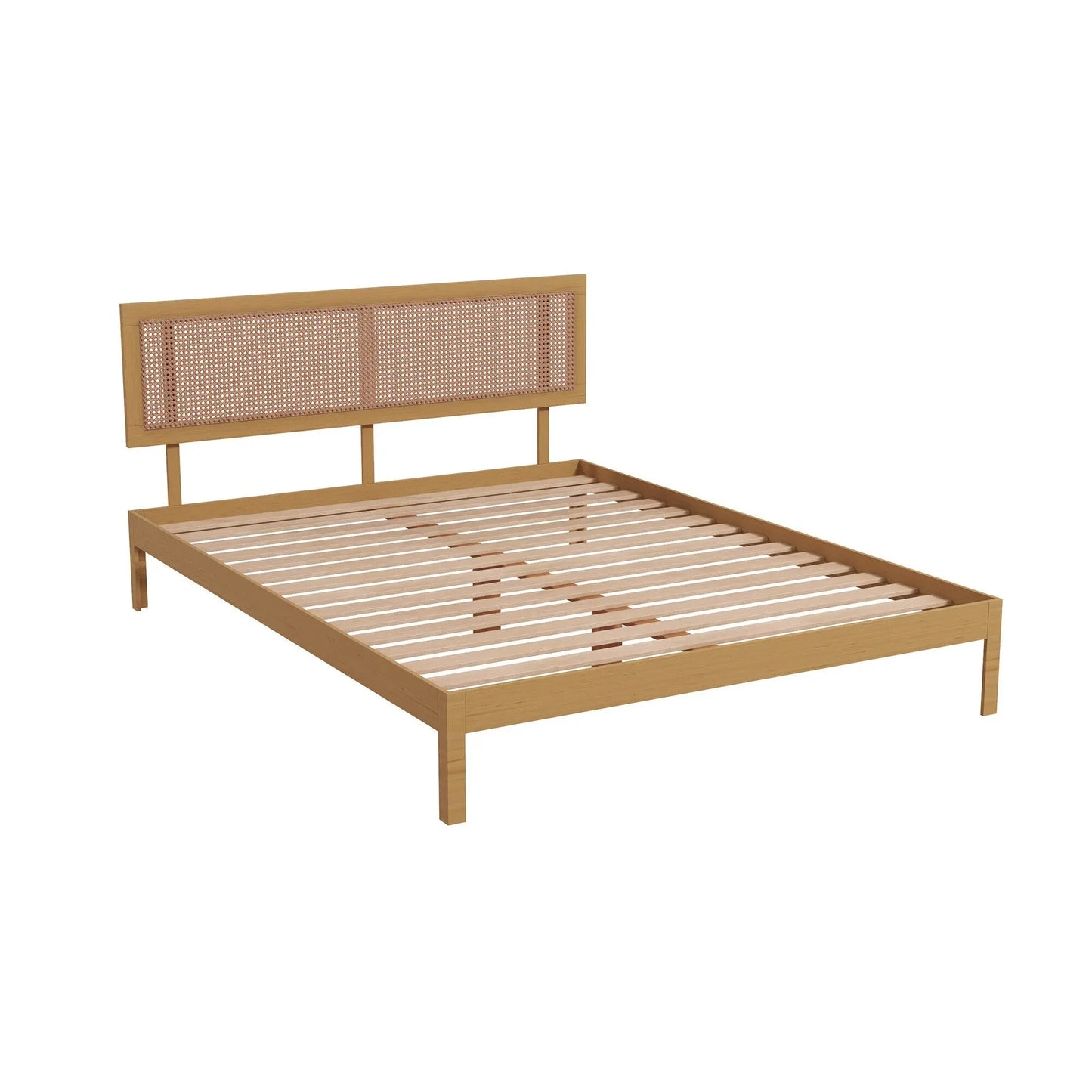 Casa decor santiago platform bed rattan bed head solid wooden frame Casa Decor