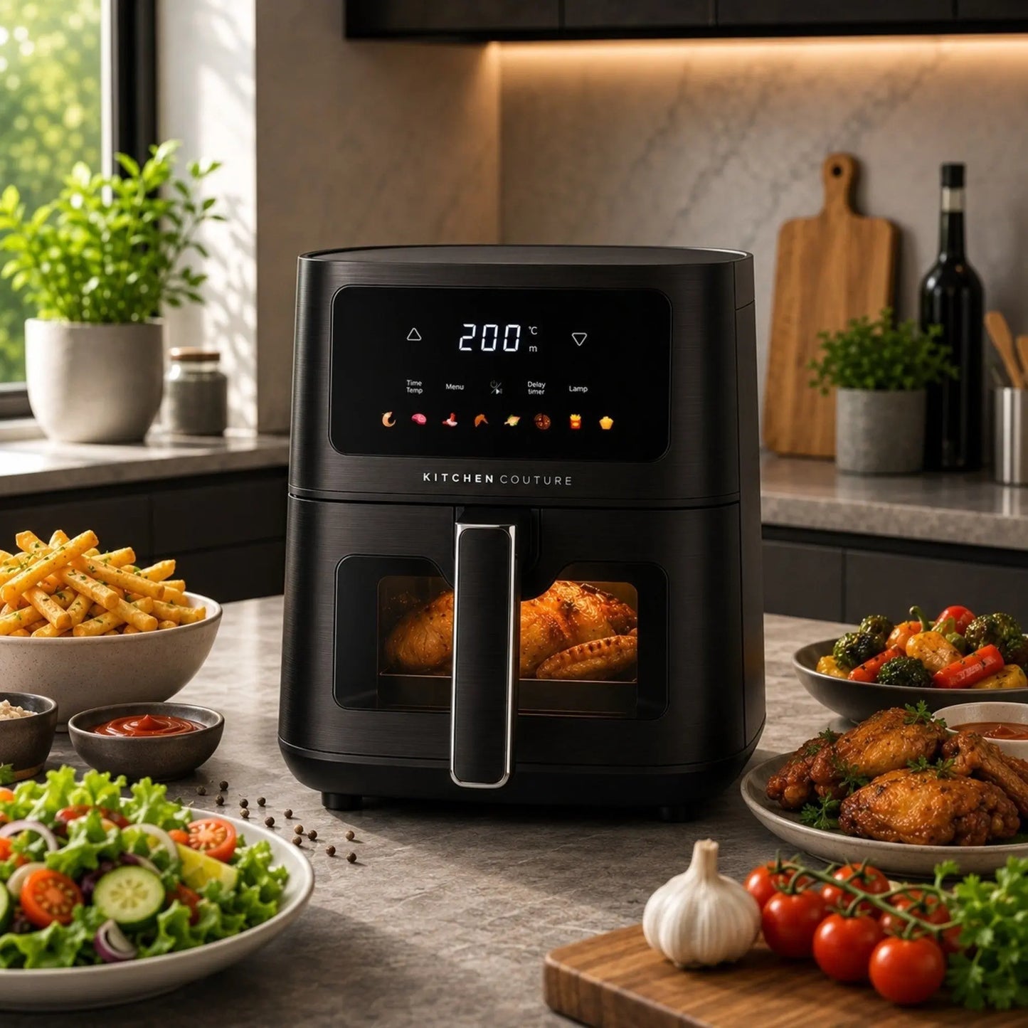 Kitchen Couture 4.5L Clear View Colour Touch Air Fryer Myzenhome