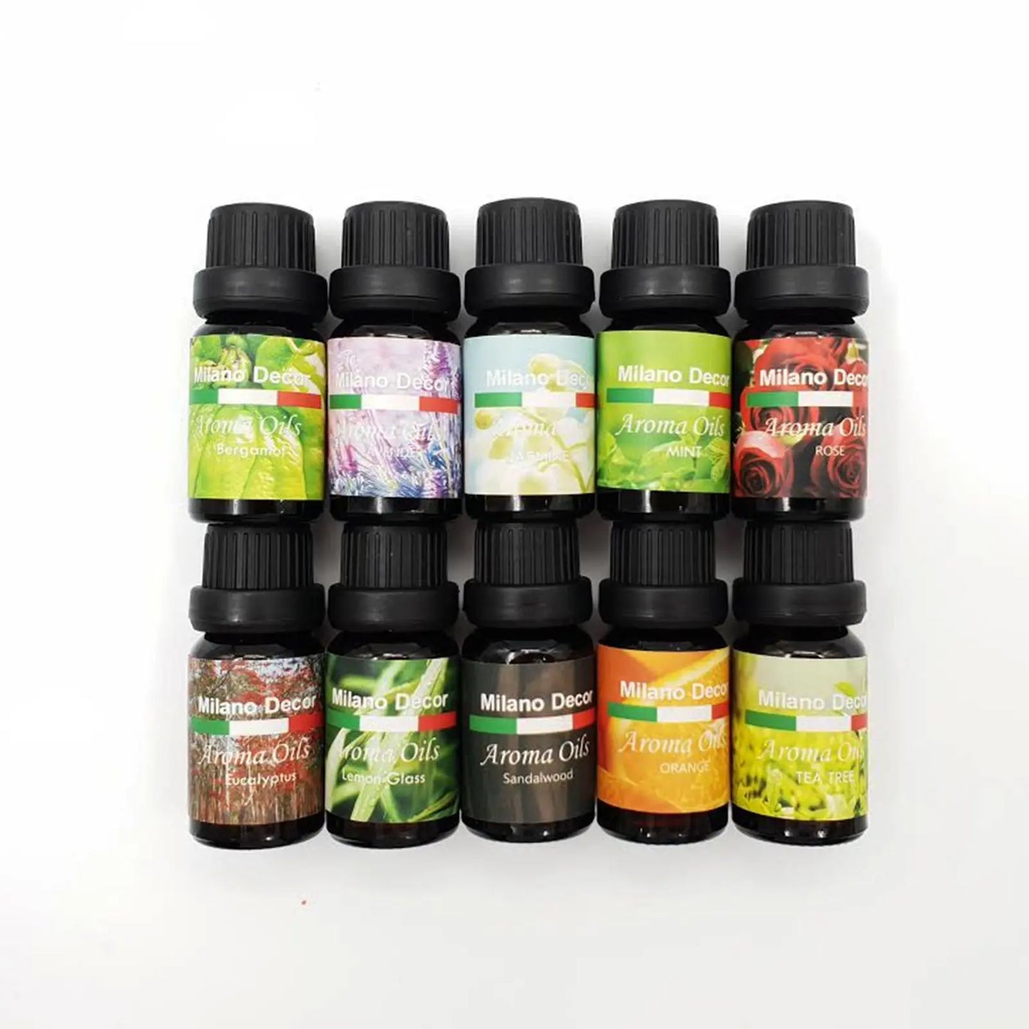 Milano ultrasonic usb diffuser with 10 aroma oils humidifier led light 130ml Milano Decor