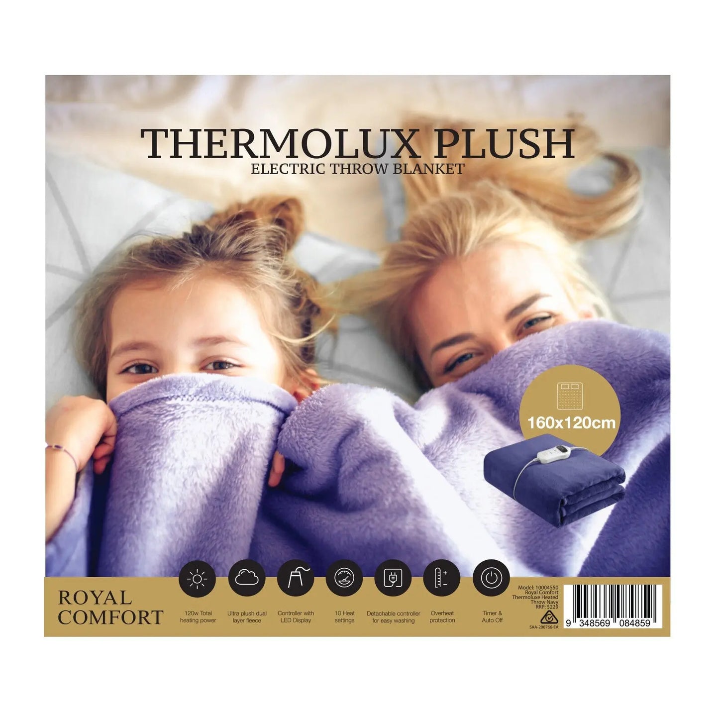 Royal comfort thermolux heated electric fleece throw Royal Comfort
