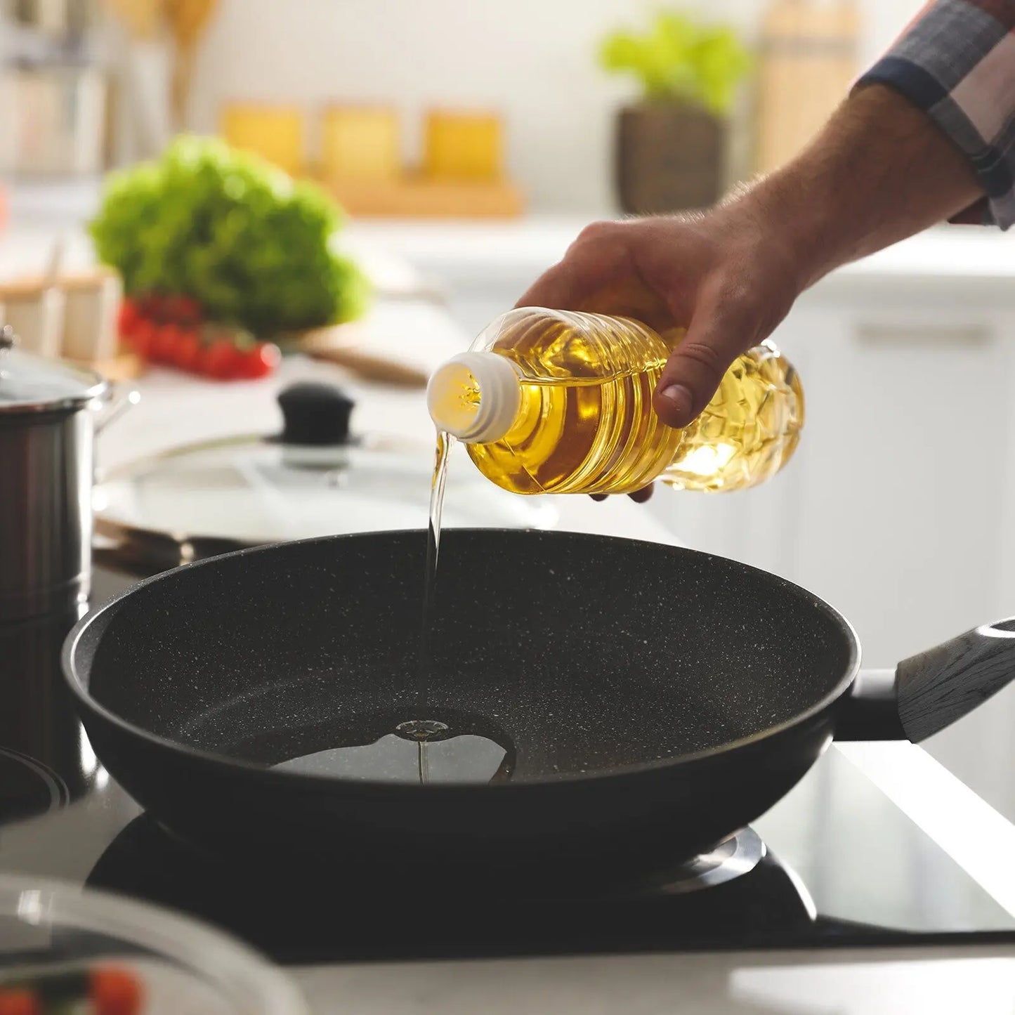 StoneChef 3 Piece Set Frypan 28cm Saucepan 20cm Wok 28cm Grey Handle - Myzenhome
