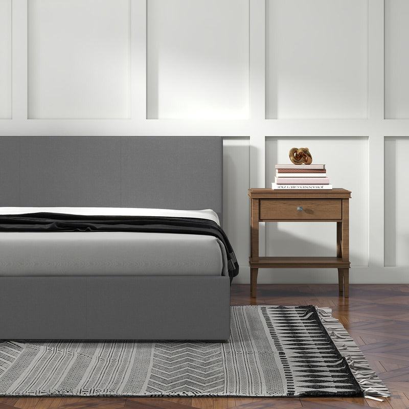 Milano Sienna Luxury Bed Frame Base And Headboard Solid Wood Padded Fabric