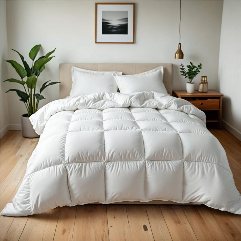 Royal Comfort 500GSM 95% Goose Feather 5% Down Quilt Duvet All-Seasons