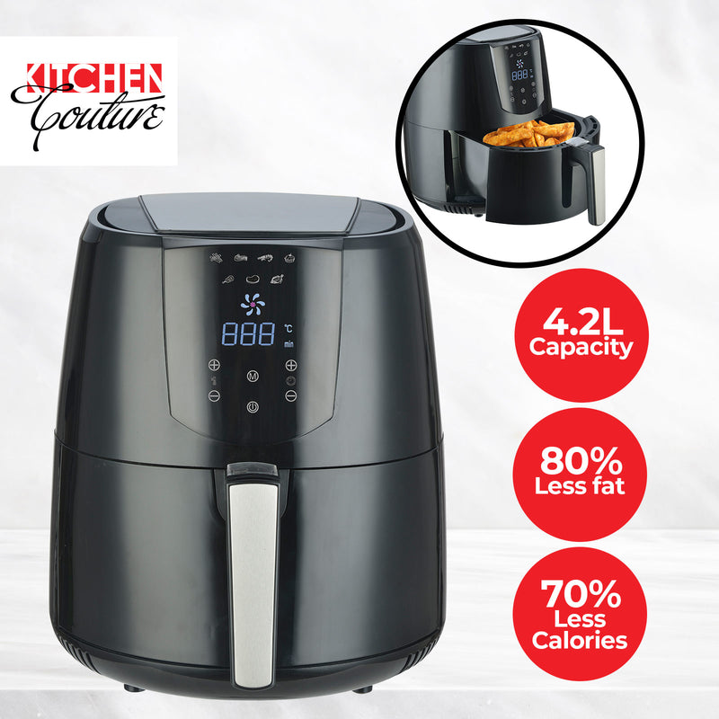 Kitchen Couture 4.2 Litre Air Fryer Digital Display 1400W Healthy Cooker