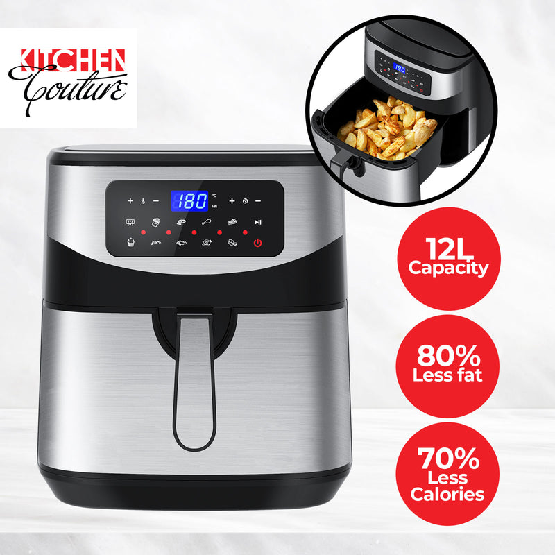 Kitchen Couture 12 Litre Air Fryer Multifunctional LCD One Touch Display