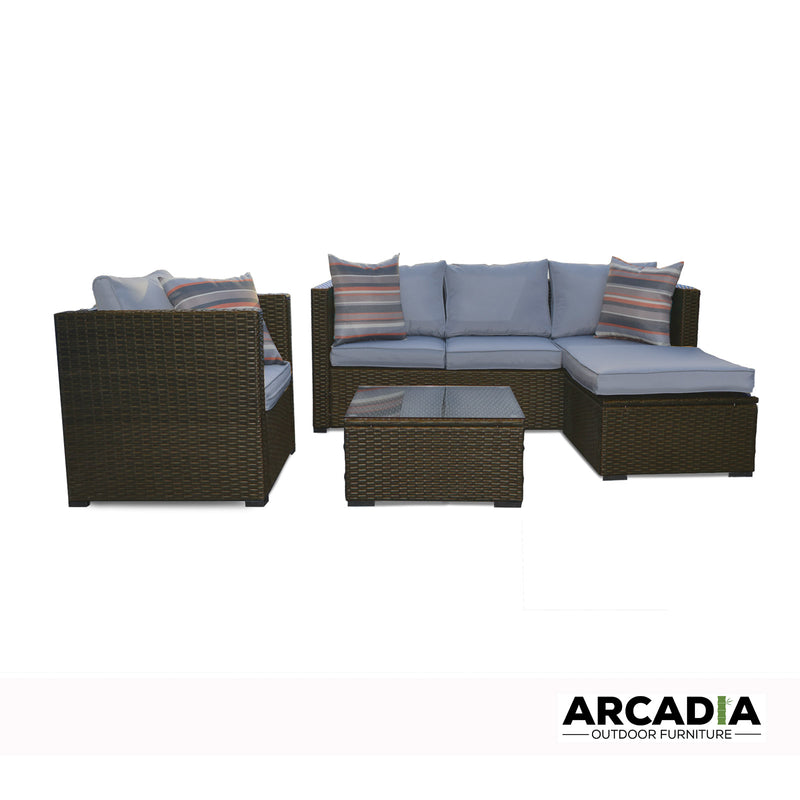 Arcadia Furniture Outdoor Rattan Sofa Lounge Set Home Garden Patio