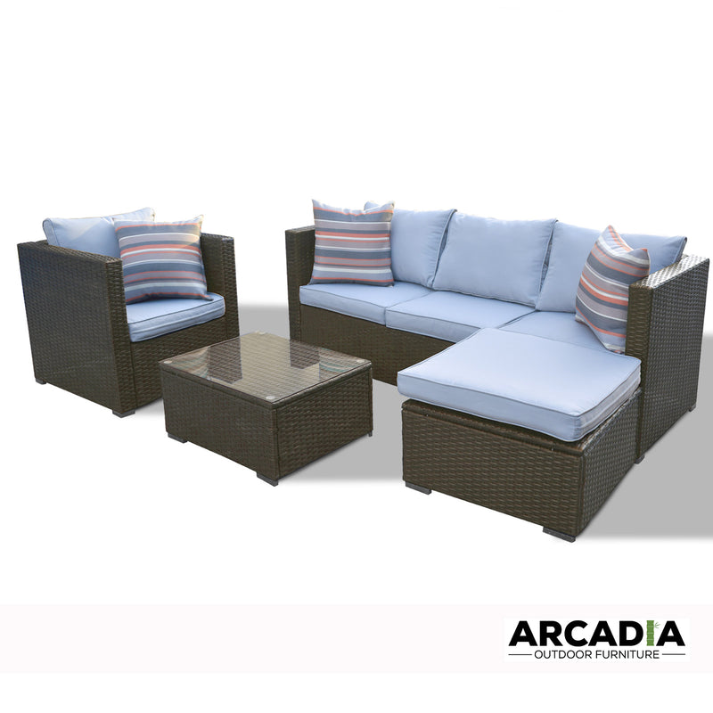 Arcadia Furniture Outdoor Rattan Sofa Lounge Set Home Garden Patio