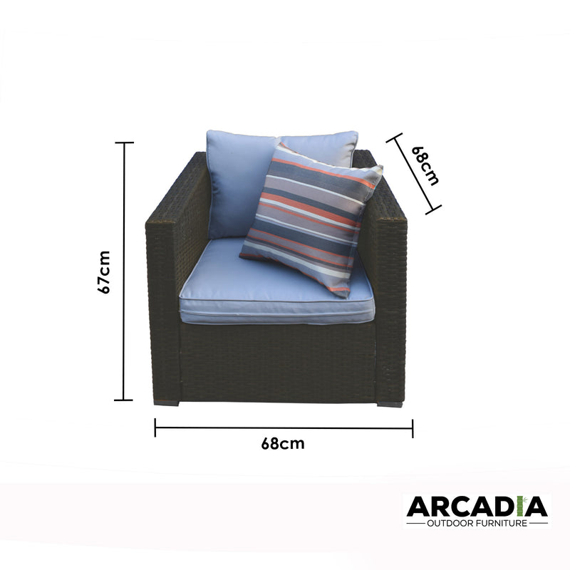 Arcadia Furniture Outdoor Rattan Sofa Lounge Set Home Garden Patio