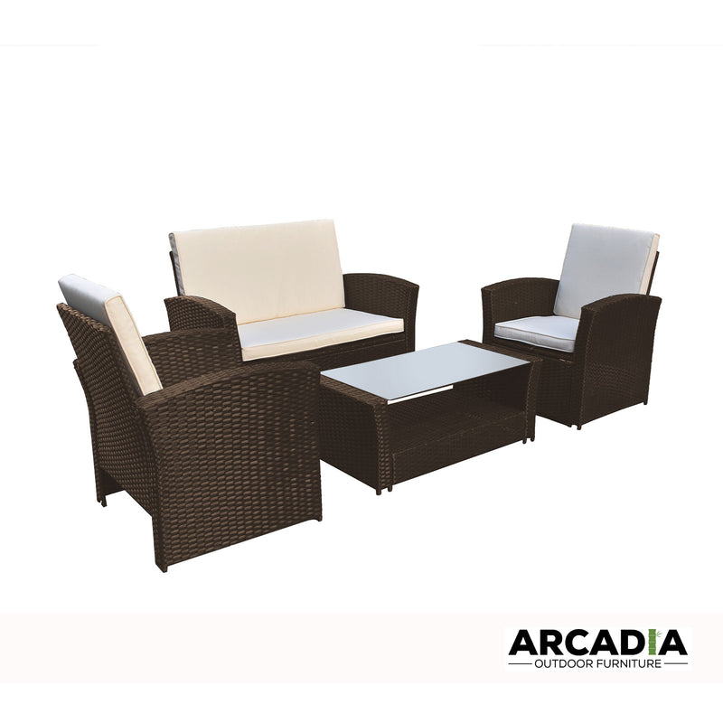 Arcadia Furniture Outdoor Sofa Lounge Set Wicker Rattan Garden