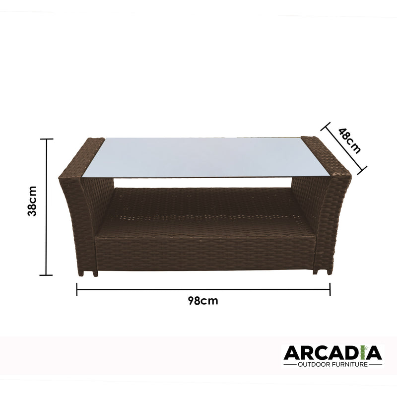 Arcadia Furniture Outdoor Sofa Lounge Set Wicker Rattan Garden