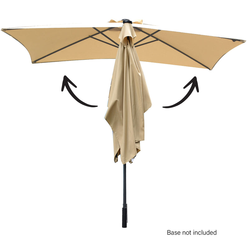 Arcadia Furniture Umbrella 3 Metre Umbrella with Solar LED Lights Garden Yard