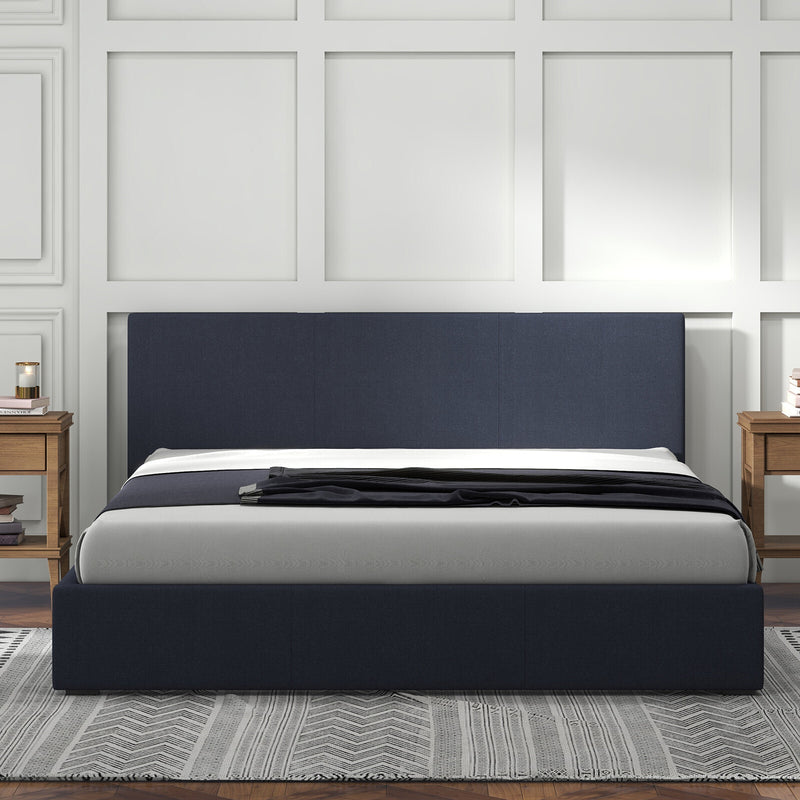 Milano Luxury Gas Lift Bed Frame Base And Headboard With Storage