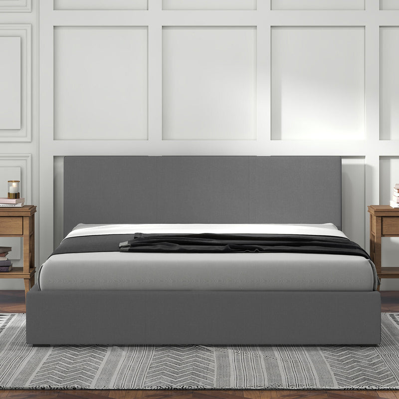 Milano Luxury Gas Lift Bed Frame Base And Headboard With Storage