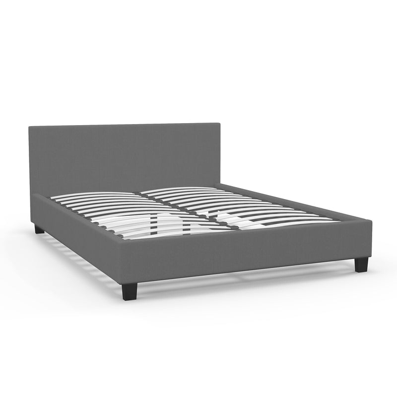 Milano Sienna Luxury Bed Frame Base And Headboard Solid Wood Padded Fabric