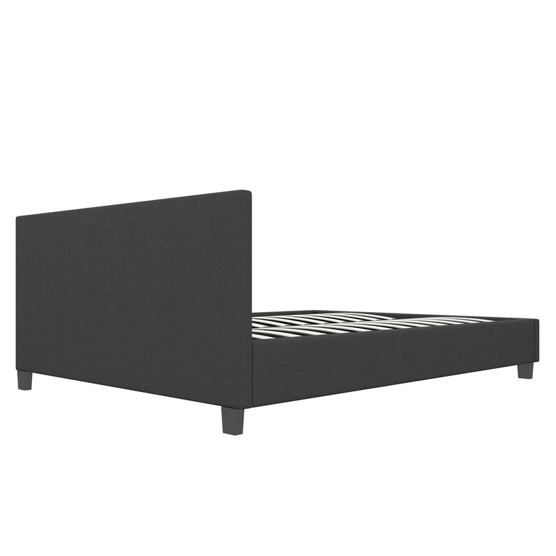 Milano Sienna Luxury Bed Frame Base And Headboard Solid Wood Padded Fabric