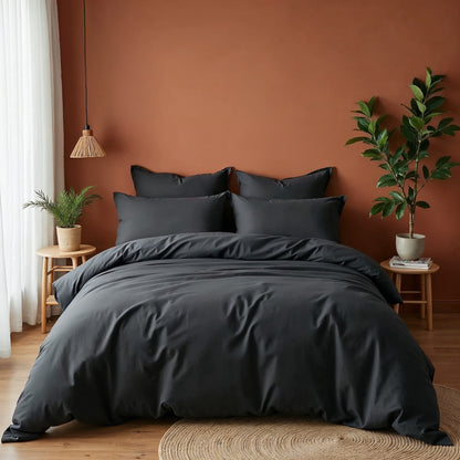 Balmain 1000 Thread Count Hotel Grade Bamboo Cotton Quilt Cover Pillowcases Set - Myzenhome