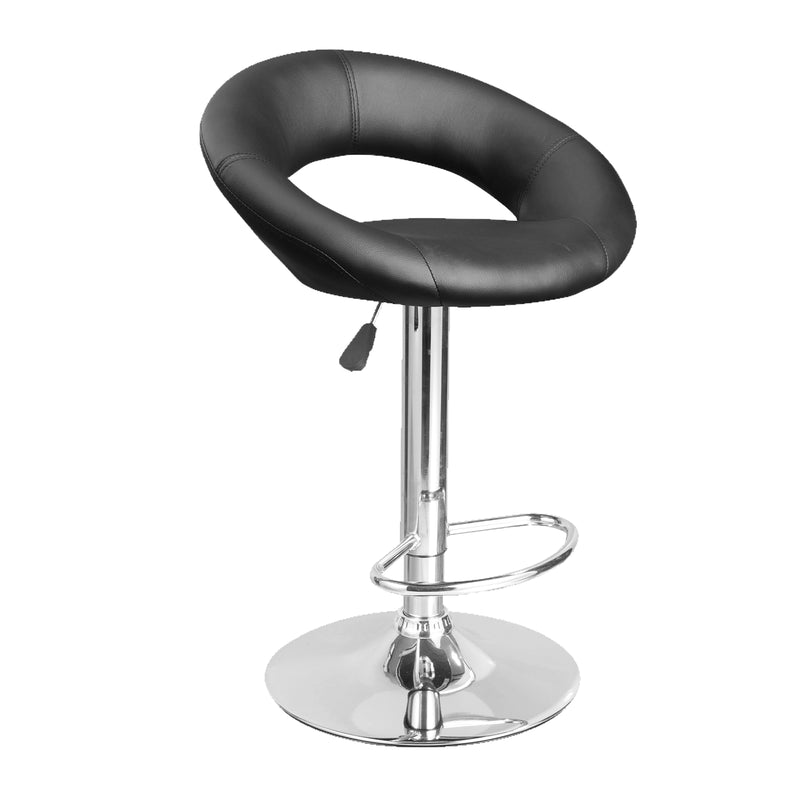 Milano Decor Delilah Height Adjustable Barstool Circular Arc Swivel Chrome