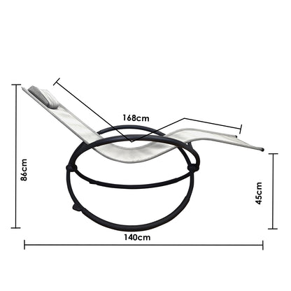 Arcadia Furniture Zero Gravity Portable Foldable Rocking Chair Recliner Lounge - Myzenhome