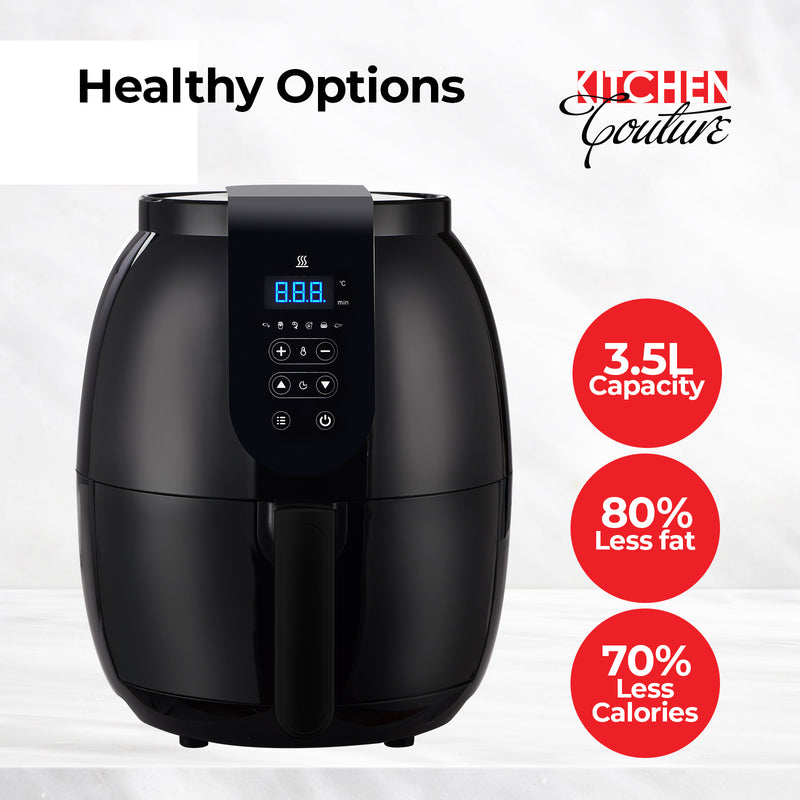 Kitchen Couture 3.5 Litre Digital Display Air Fryer Oil Free Cooking