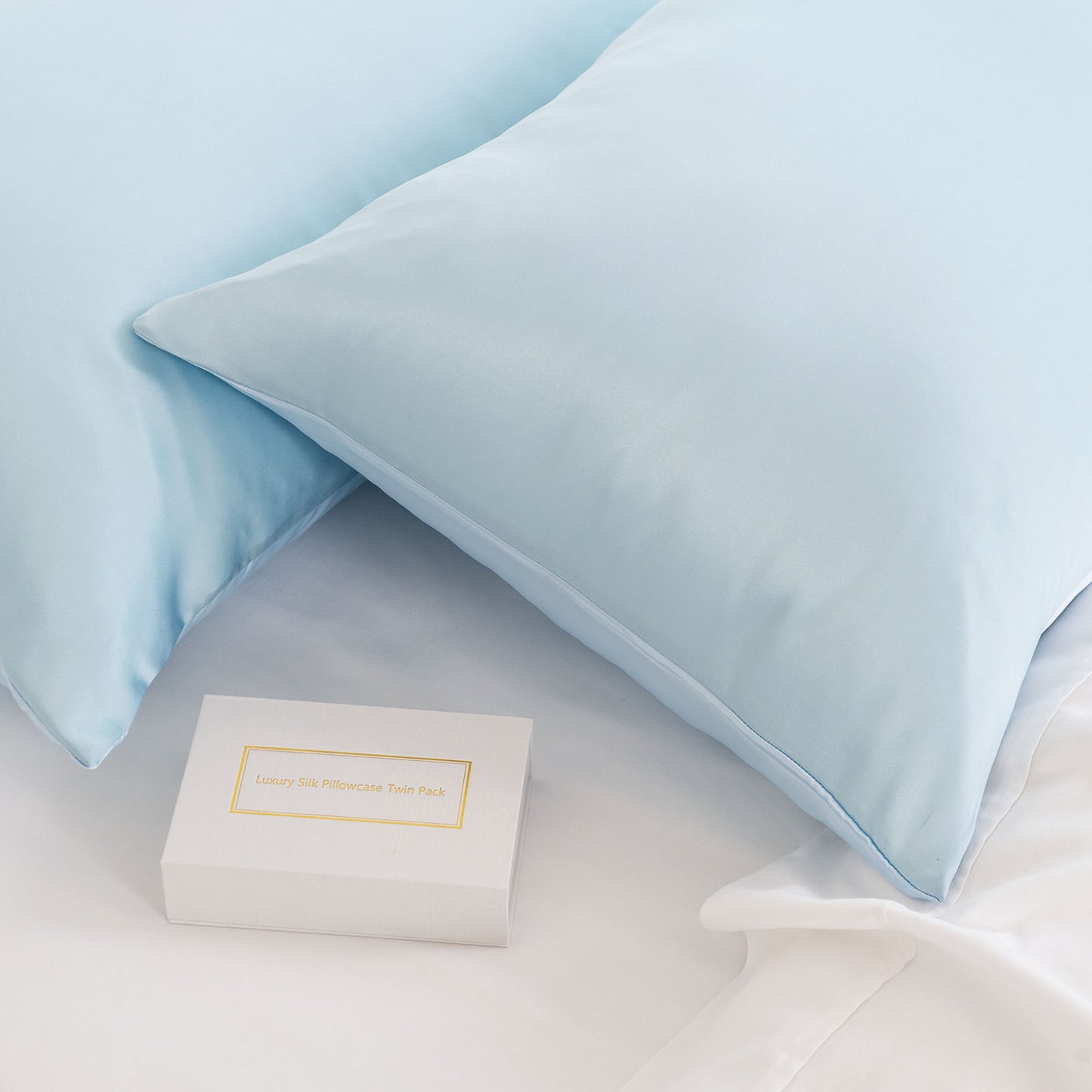 Royal Comfort Mulberry Soft Silk Hypoallergenic Pillowcase Twin Pack - Myzenhome