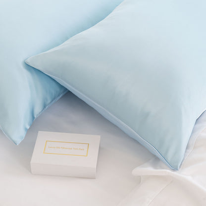 Royal Comfort Mulberry Soft Silk Hypoallergenic Pillowcase Twin Pack - Myzenhome