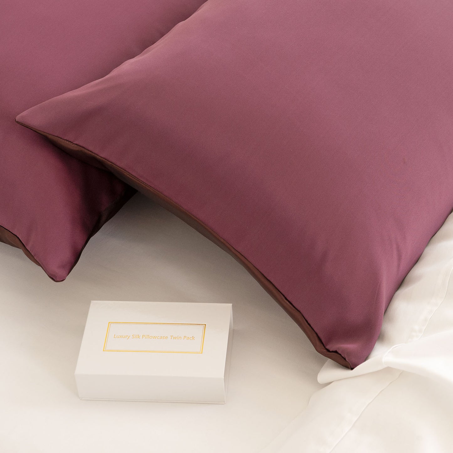 Royal Comfort Mulberry Soft Silk Hypoallergenic Pillowcase Twin Pack - Myzenhome