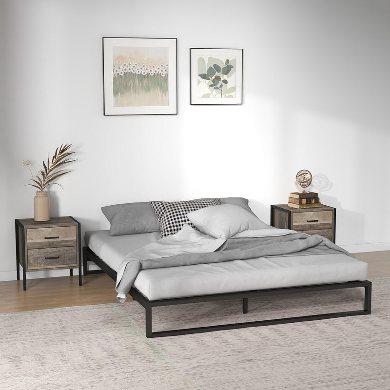 Milano Decor Florence Metal Bed Frame Mattress Base Platform Modern