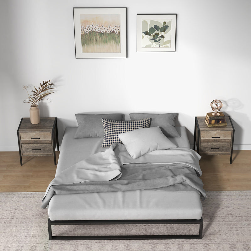 Milano Decor Florence Metal Bed Frame Mattress Base Platform Modern