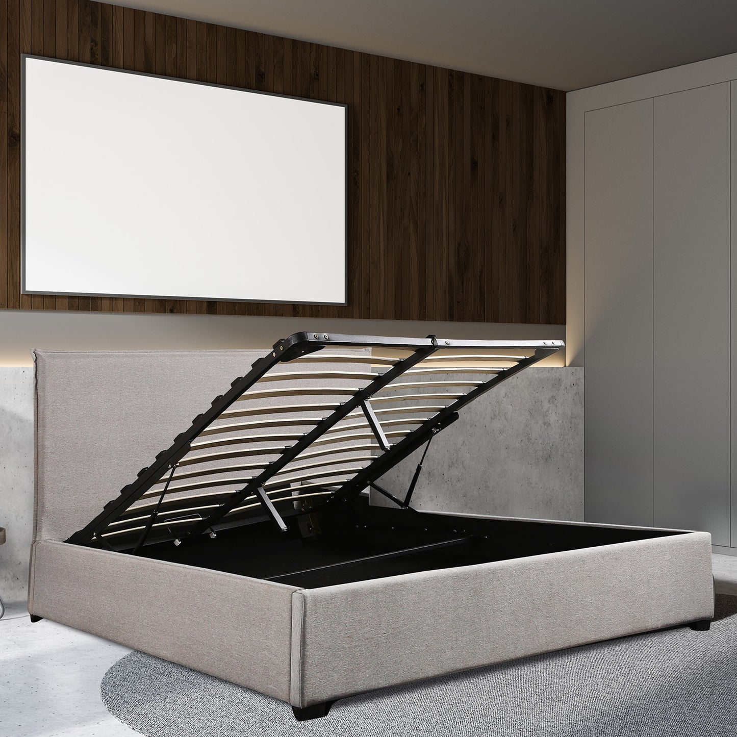 Milano Decor Phoenix Gas Lift Storage Bed - Myzenhome