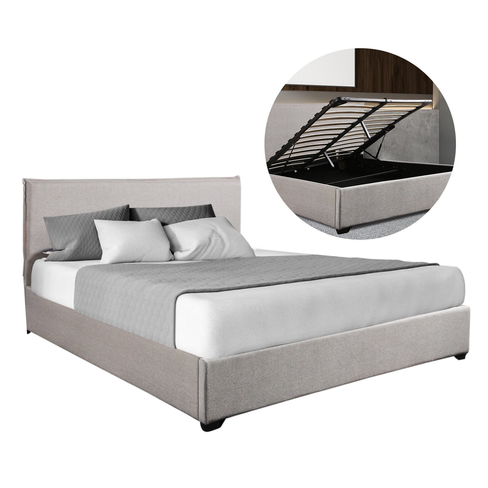 Milano Decor Phoenix Gas Lift Storage Bed - Myzenhome