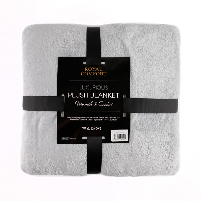 Royal Comfort Plush Blanket Faux Mink Throw Super Soft Large 220cm x 240cm