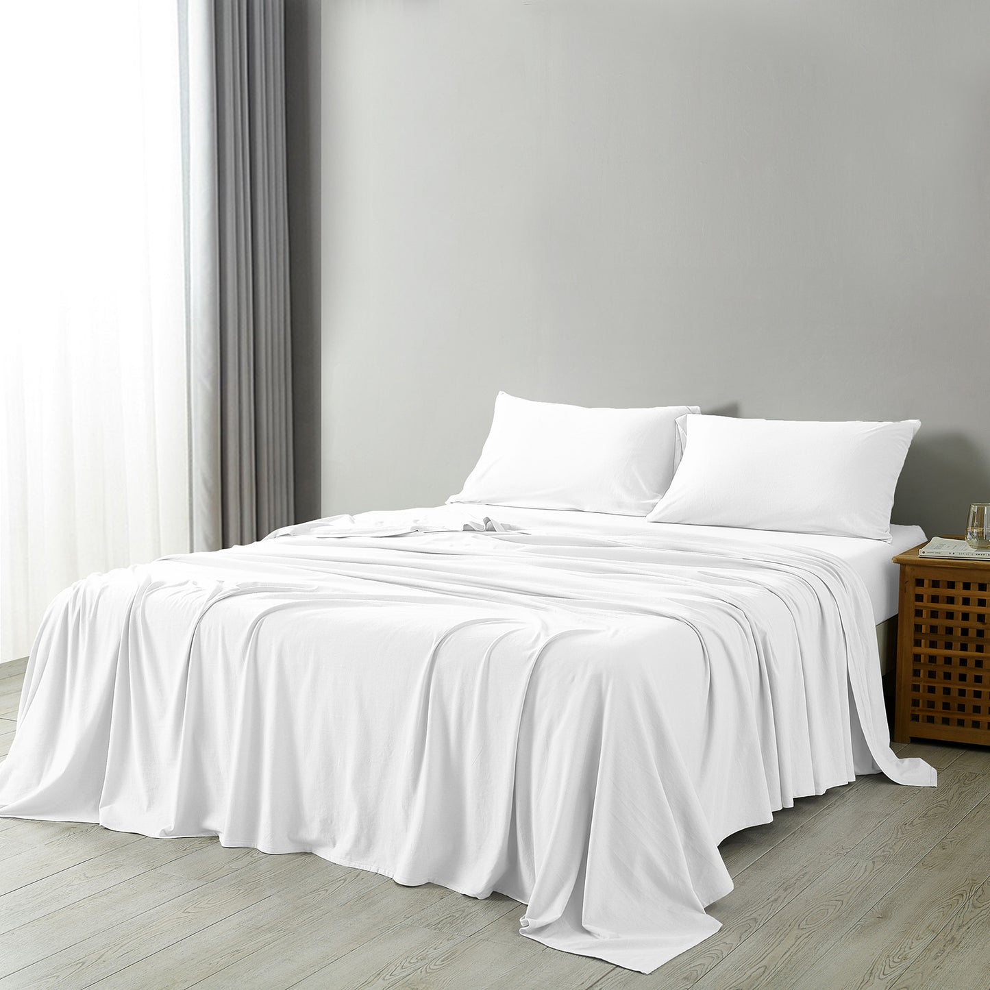 Royal Comfort 100% Jersey Cotton 4 Piece Sheet Set - Myzenhome