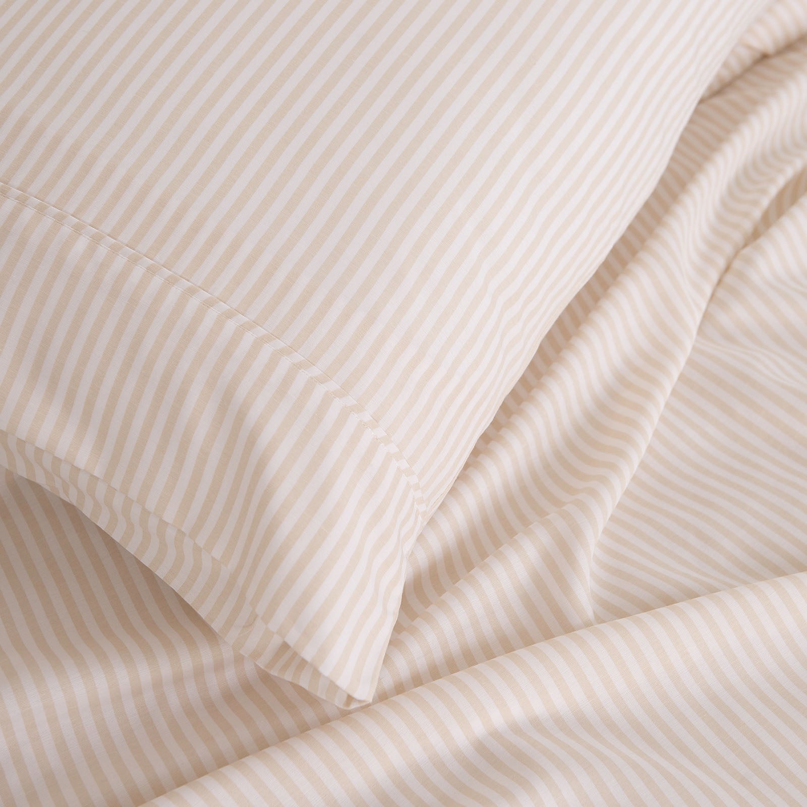 Royal Comfort Stripes Linen Blend Sheet Set Bedding Luxury Breathable Ultra Soft - Myzenhome