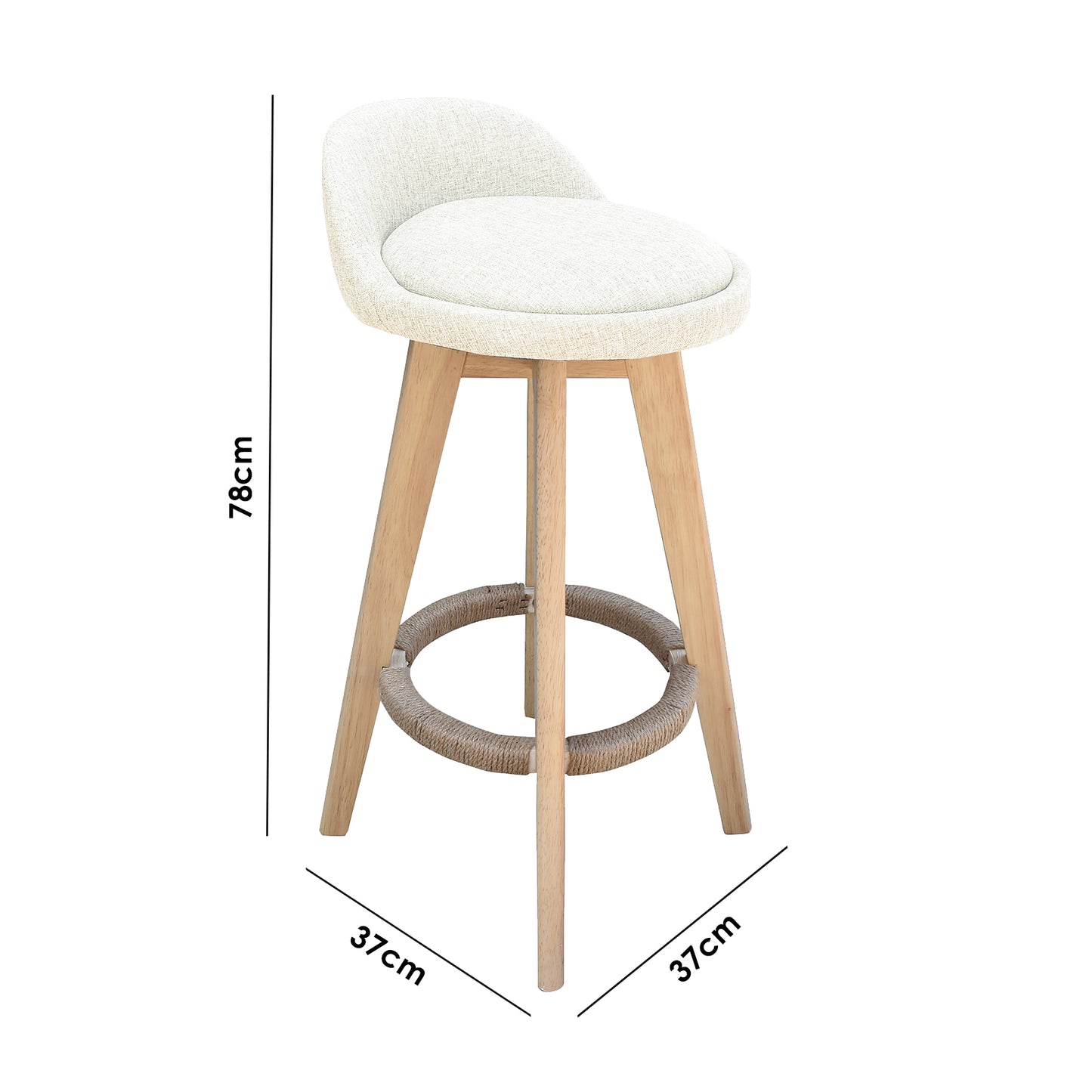 Milano Decor Phoenix Barstool Chairs Kitchen Dining Chair Bar Stool - Myzenhome