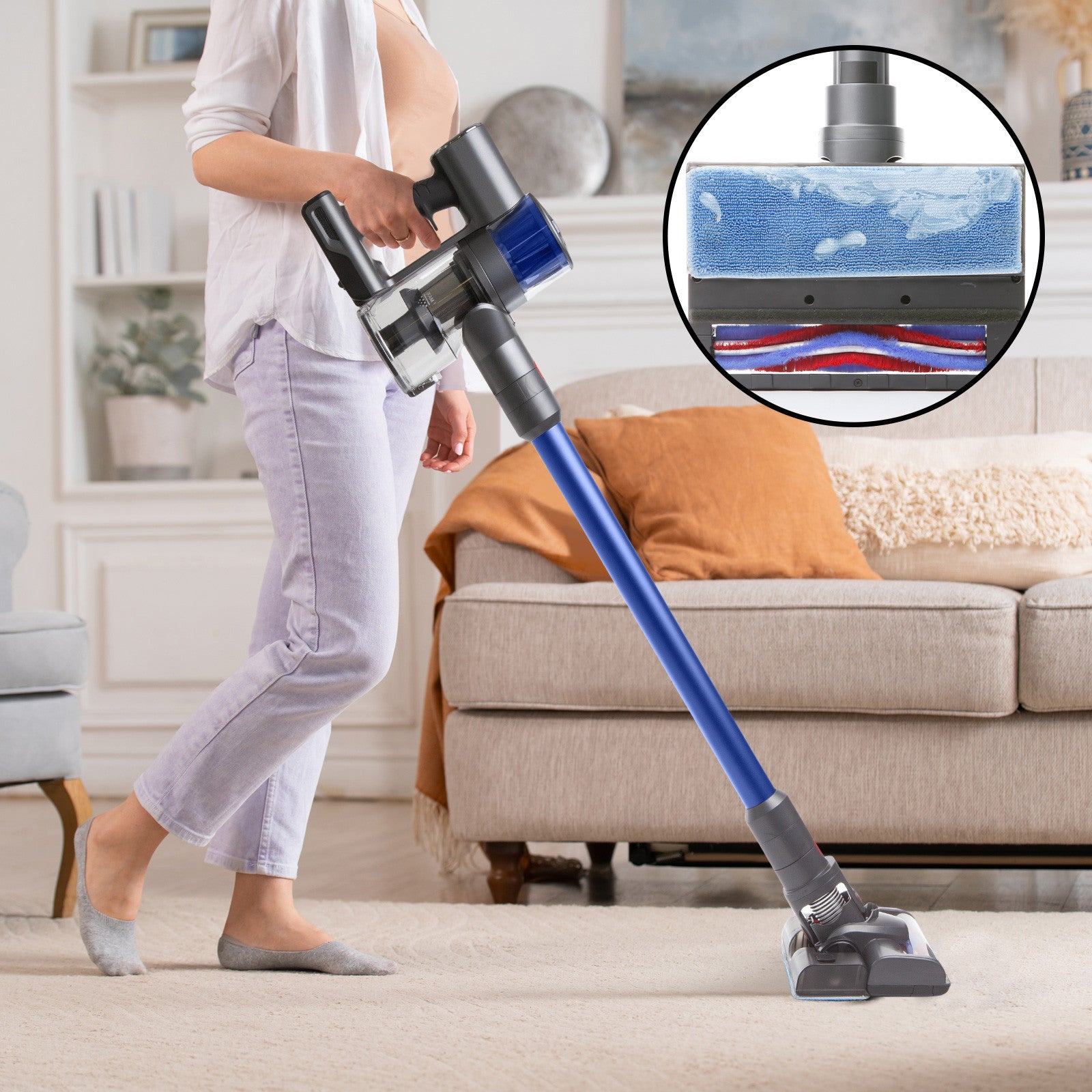 MyGenie H20 PRO Wet Mop 2-IN-1 Cordless Stick Vacuum Cleaner Handheld Recharge - Myzenhome