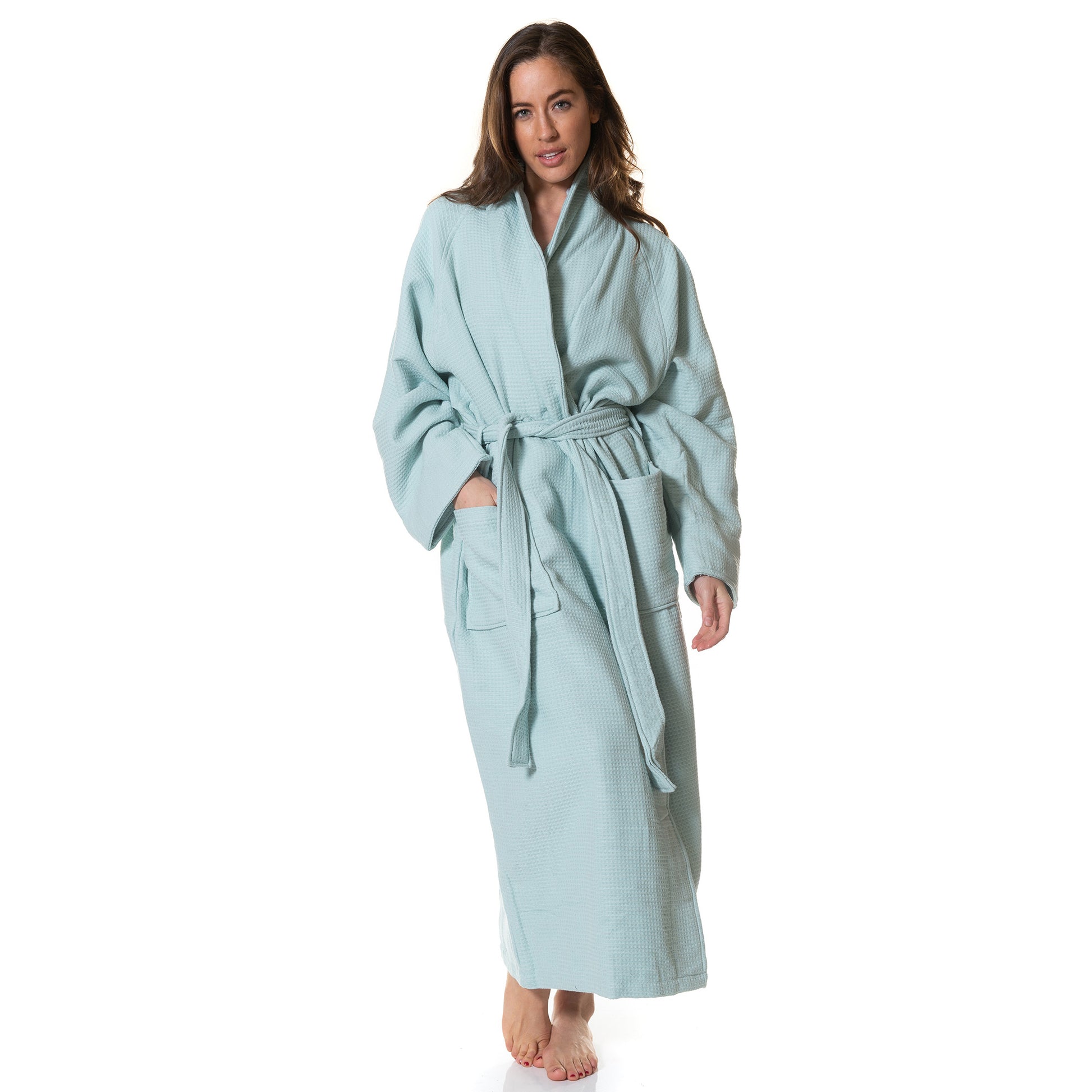 Royal Comfort 100% Cotton Bathrobe Waffle Unisex Ultra Soft Absorbent Durable - Myzenhome