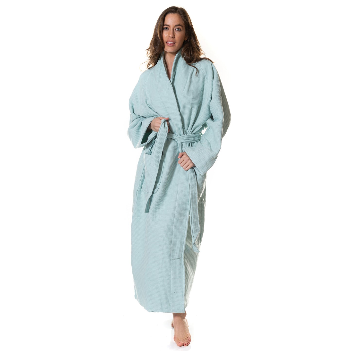 Royal Comfort 100% Cotton Bathrobe Waffle Unisex Ultra Soft Absorbent Durable - Myzenhome