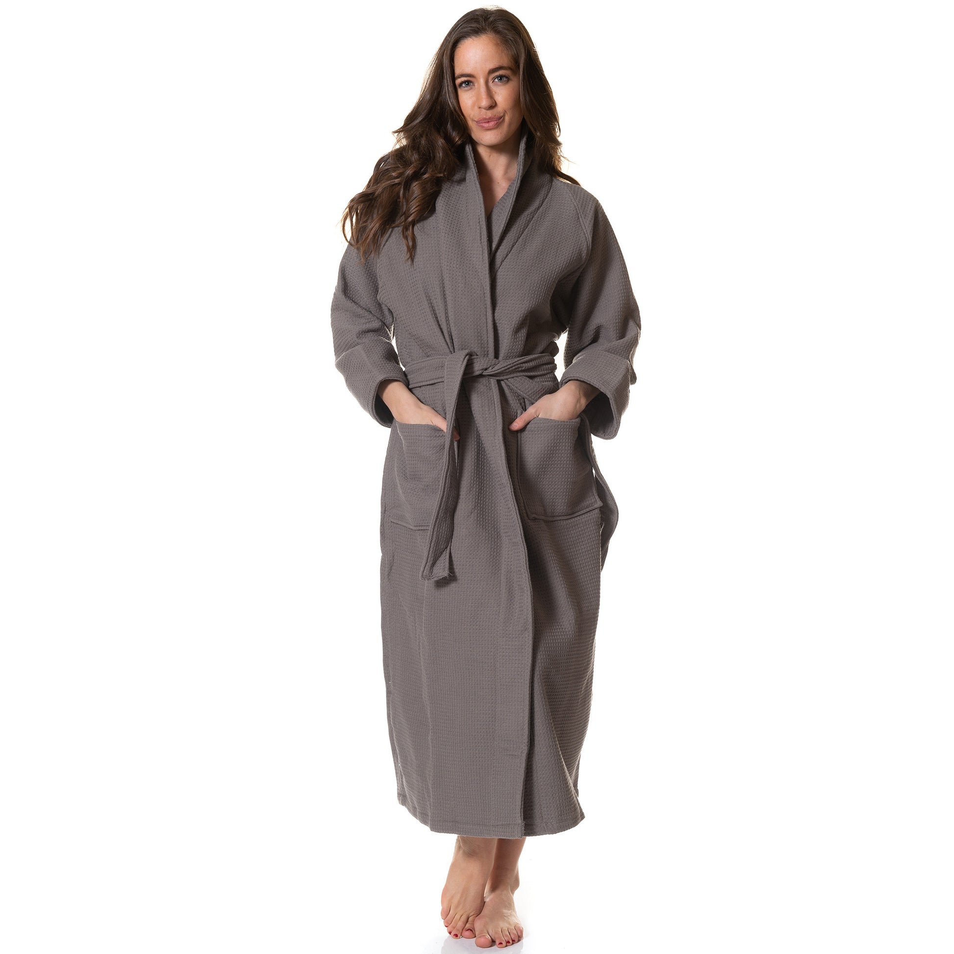 Royal Comfort 100% Cotton Bathrobe Waffle Unisex Ultra Soft Absorbent Durable - Myzenhome