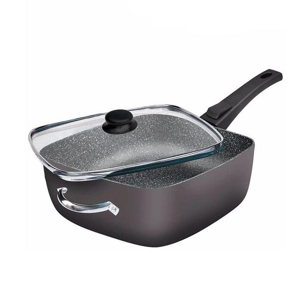 Stonewell Square Deep 28cm Pan Non Stick Kitchen Cookware Pan Set