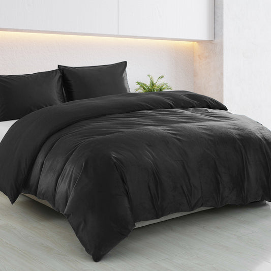 Royal Comfort Velvet Quilt Cover Set Super Soft Luxurious Warmth Bedding - Myzenhome