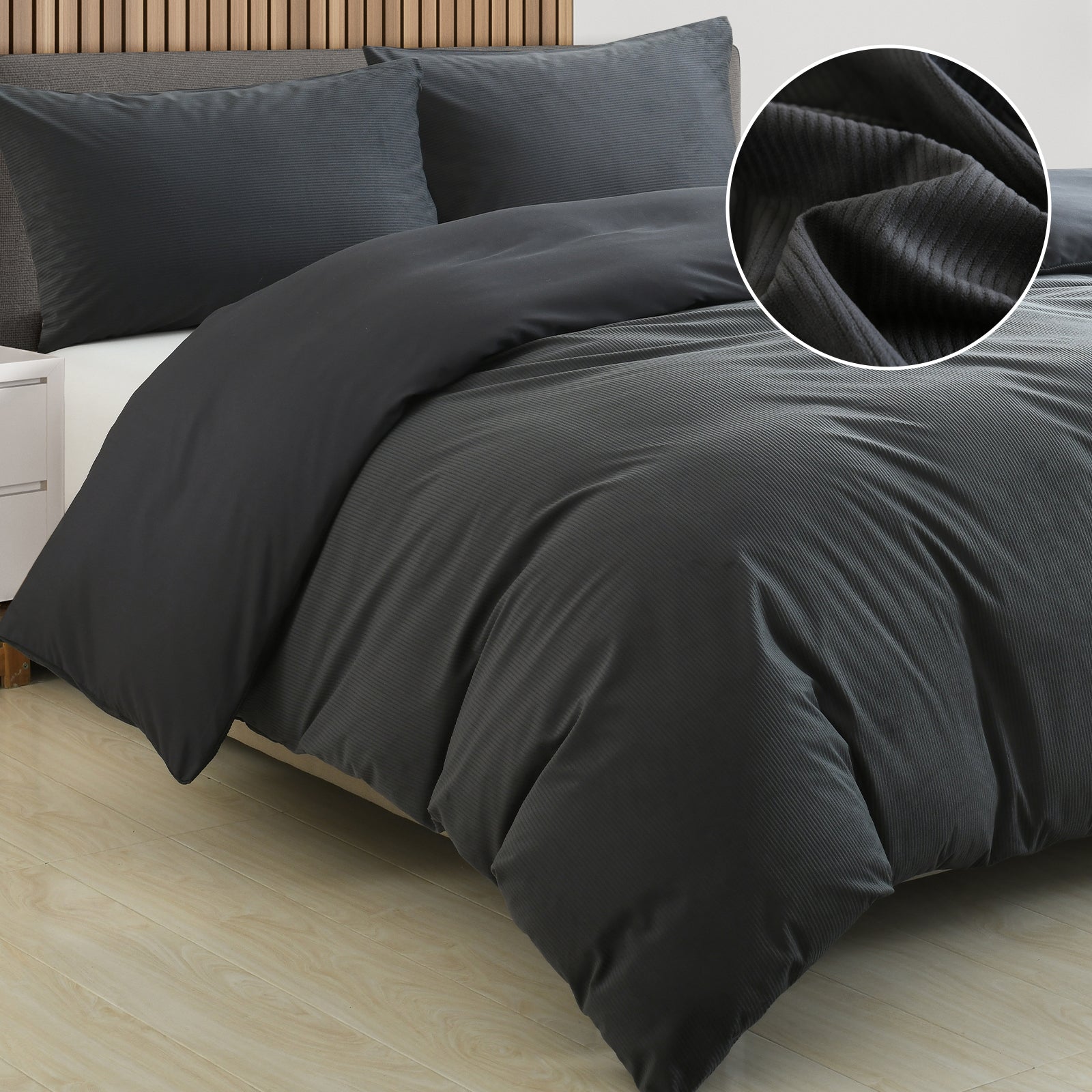 Royal Comfort Velvet Corduroy Quilt Cover Set Super Soft Luxurious Warmth - Myzenhome