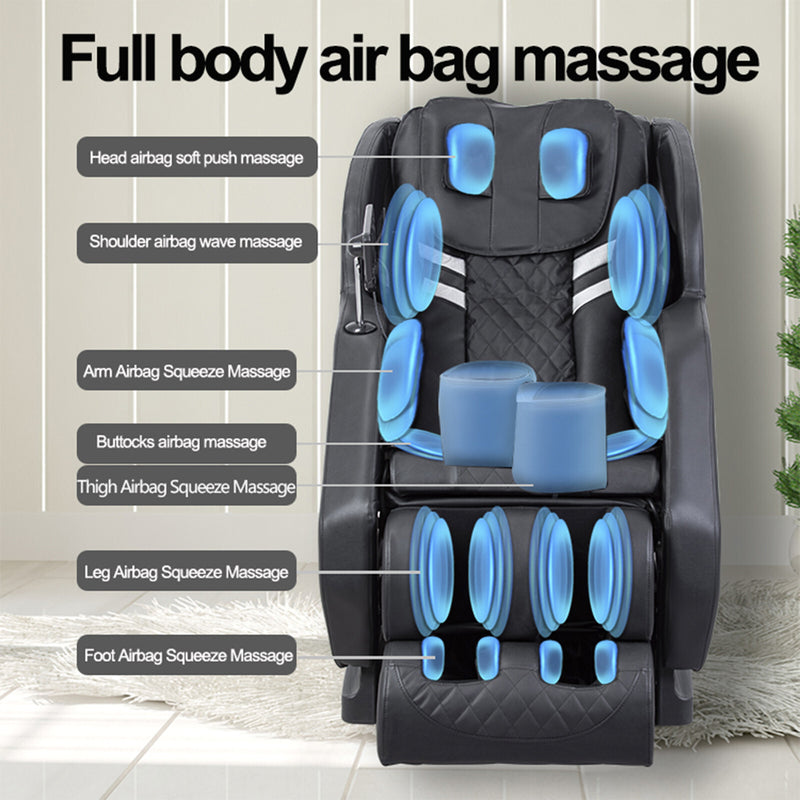 TheraZone Electric Massage Chair Full Body Zero Gravity With Shiatsu Recliner