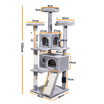 4Paws Cat Tree Scratching Post House Furniture Bed Luxury Plush Play - Myzenhome