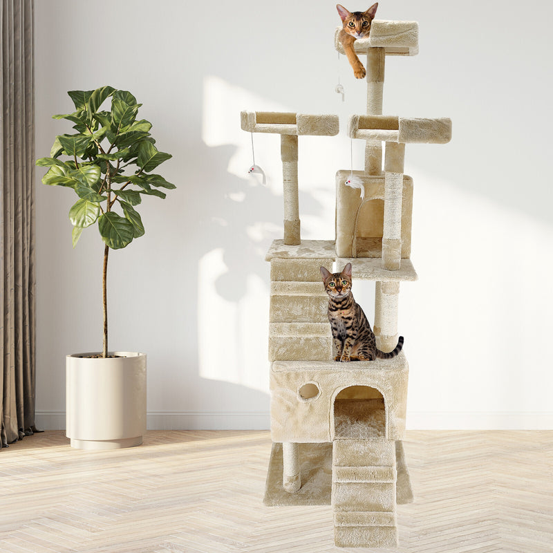 4Paws Cat Tree Scratching Post House Furniture Bed Luxury Plush Play