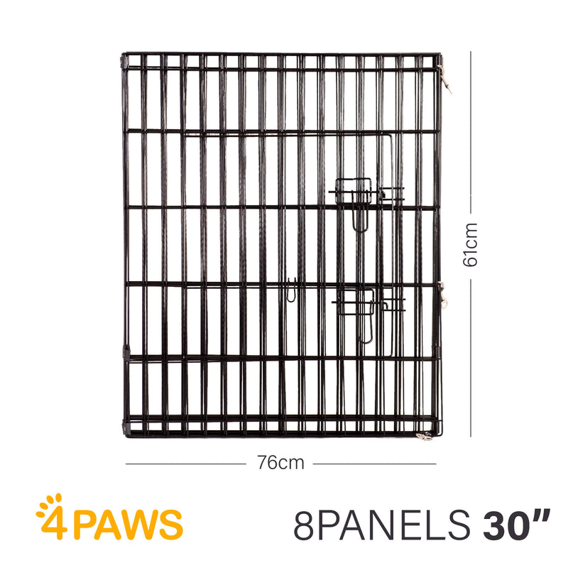 4Paws 8 Panel Playpen Puppy Exercise Fence Cage Enclosure Pets