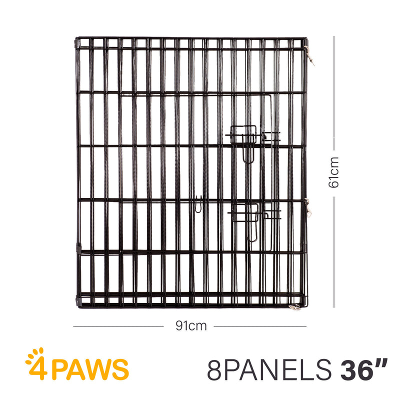 4Paws 8 Panel Playpen Puppy Exercise Fence Cage Enclosure Pets