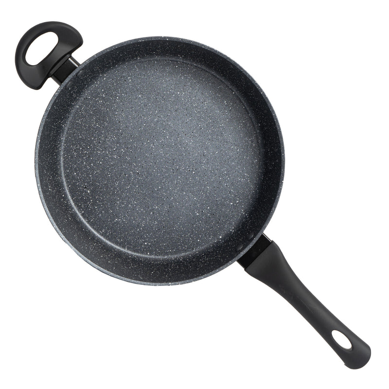 Stone Chef Forged Deep Frying Pan With Lid Cookware Kitchen Fry Pan