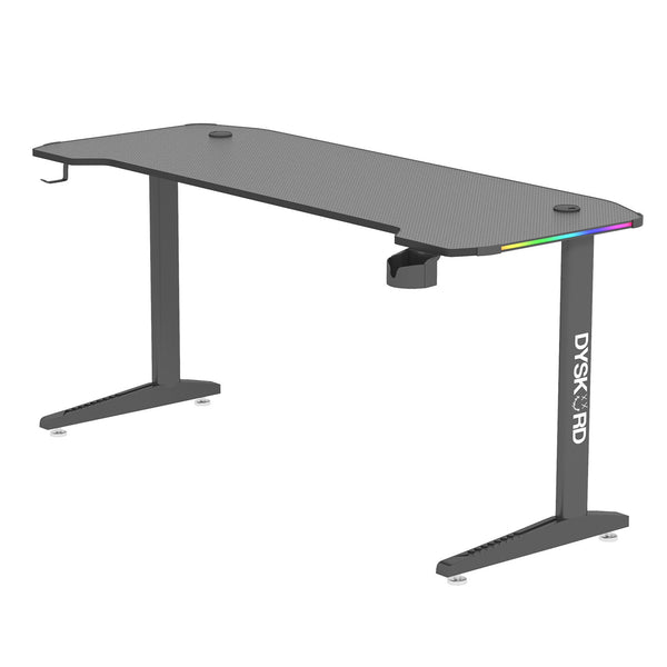 Dyskord Adjustable Gaming Table Desk Office Desktop Steel LED RGB Lighting